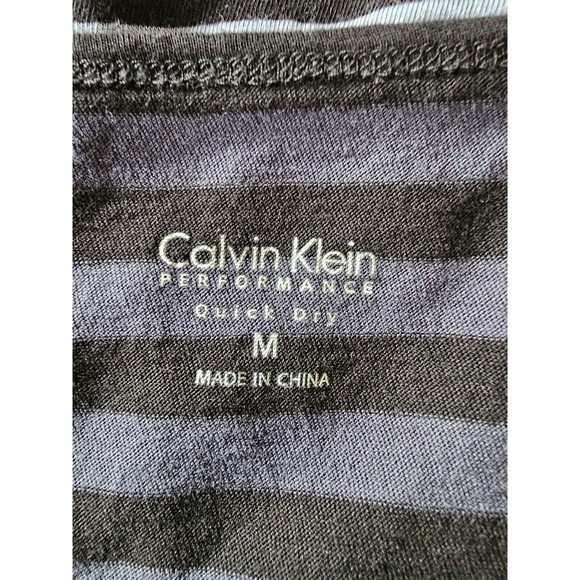 Calvin Klein Performance Shirt Womens Striped Ombre Knit Blouse Size Medium - Picture 4 of 7